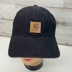 Carhartt Hat Cap Strap Back Black Patch One Size‎ Adjustable Cotton